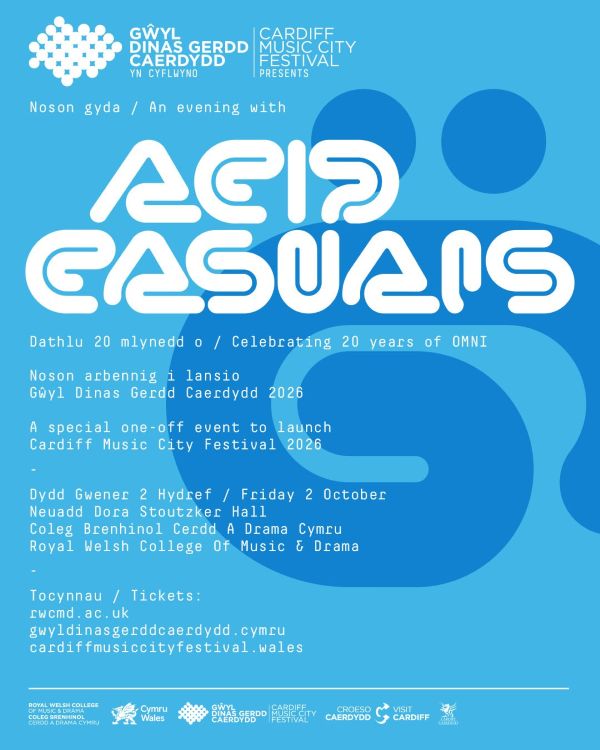 Acid Casuals to open Cardiff Music City Festival with unique Omni anniversary performance